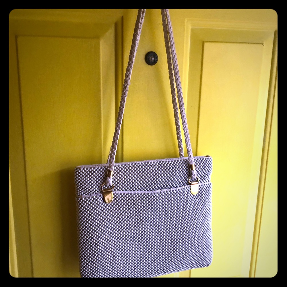 Vintage Bags by Marlo white beaded purse